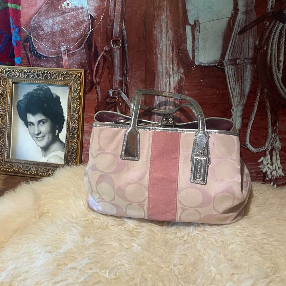 Coach Kiss Lock 3 section bag